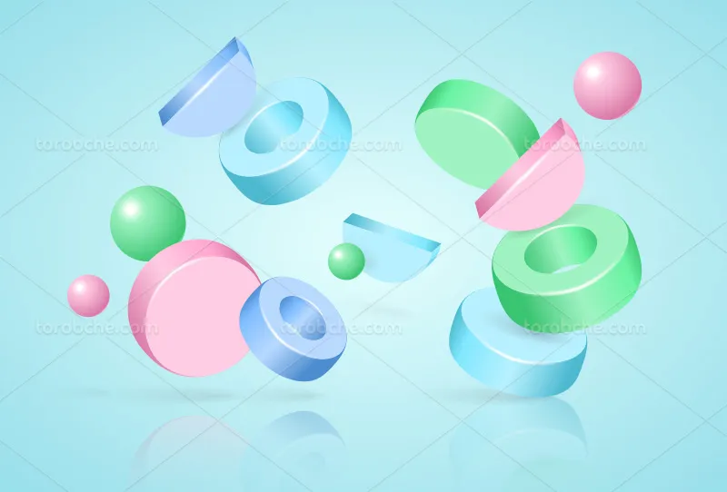 وکتور بکگراند رنگارنگ هندسی | گرافیک با طعم تربچه