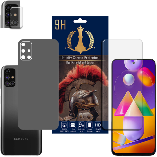 برچسب پوششی اینفینیتی مدل PRO MAX مناسب برای گوشی موبایل سامسونگ GALAXY M31S به همراه محافظ صفحه نمایش و محافظ لنز دوربین