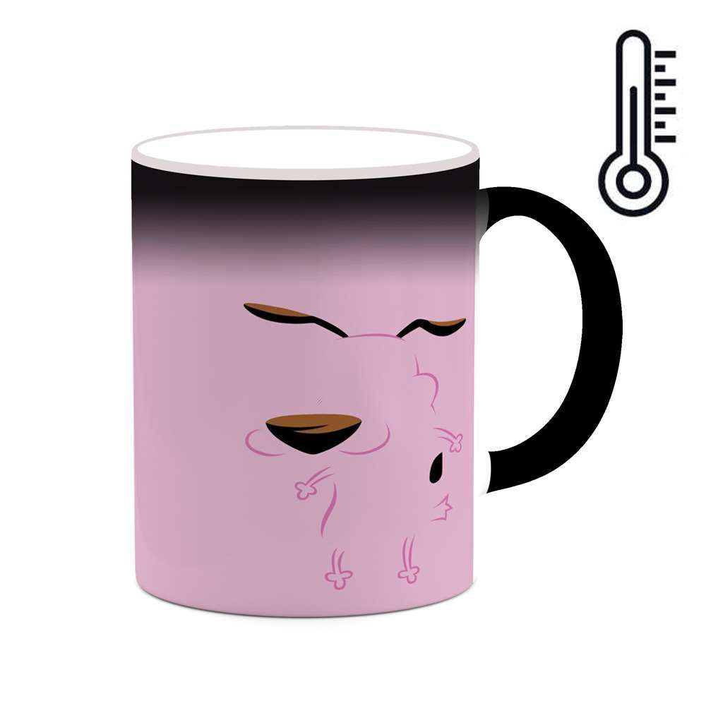 ماگ حرارتی کاکتی طرح کارتون Courage The Cowardly Dog مدل mgh22415