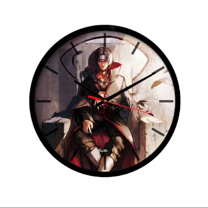 ساعت رومیزی راویتا مدل ناروتو کد 3453 در رنگ های مشکی و سفید