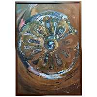 تابلو نقاشی میکس مدیا طرح نور کد 129