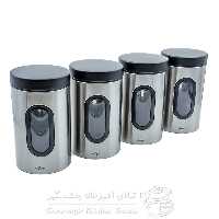 بانکه حبوبات استیل پنجره دار 2/5 لیتر یونیک مدل UN-5980