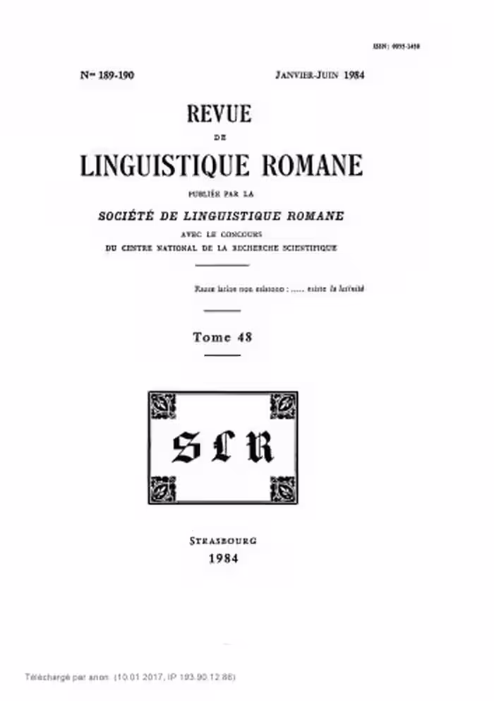 خرید و دانلود نسخه کامل کتاب Revue de linguistique romane