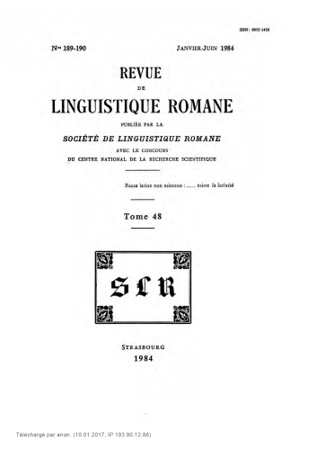 خرید و دانلود نسخه کامل کتاب Revue de linguistique romane