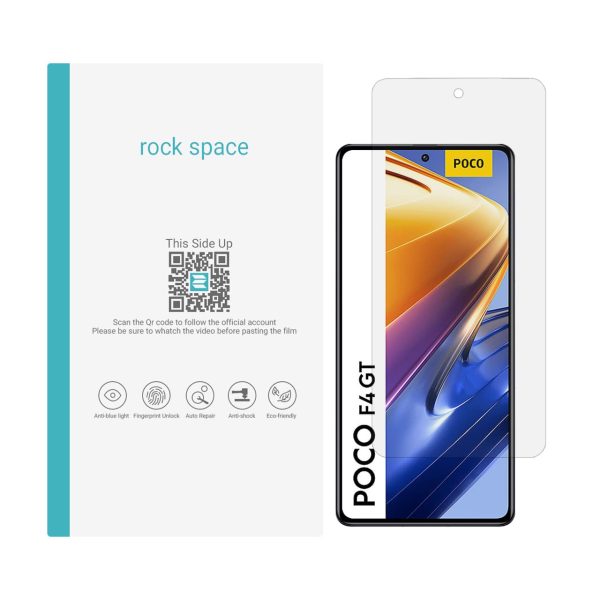 گلس شیائومی POCO f4 GT مدل نانو هیدروژل شفاف برند راک اسپیس کد S