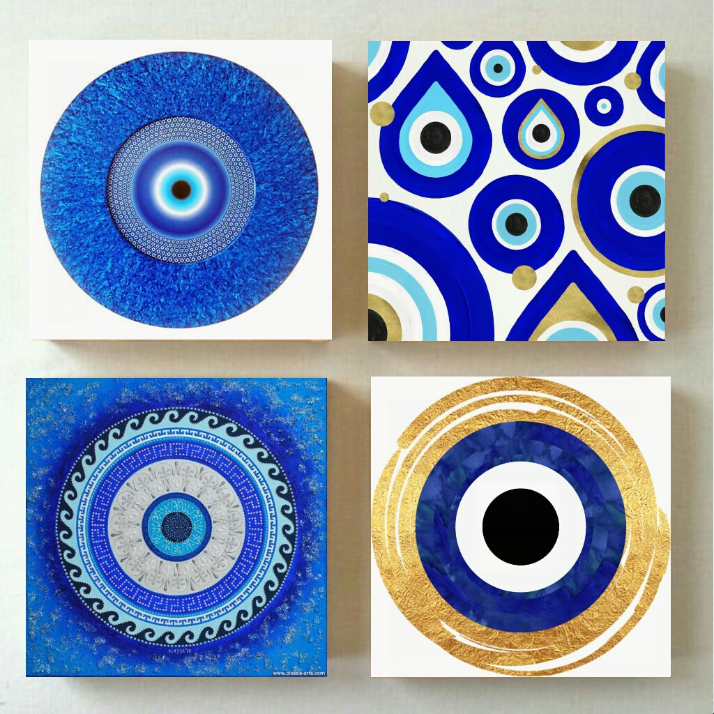 تابلو بوم طرح چشم نظر کدB H223