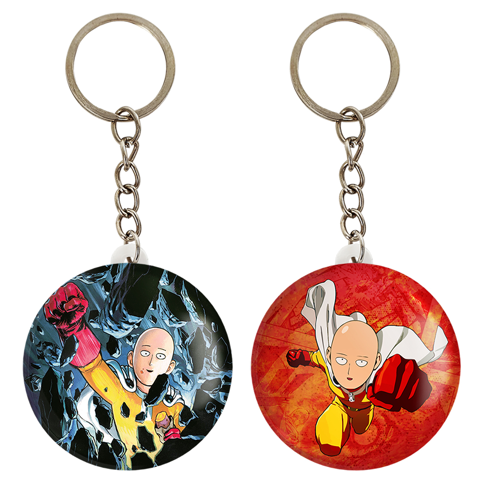 جاکلیدی خندالو مدل سایتاما انیمه مرد تک مشتی One Punch Man کد 1052810522 مجموعه دو عددی