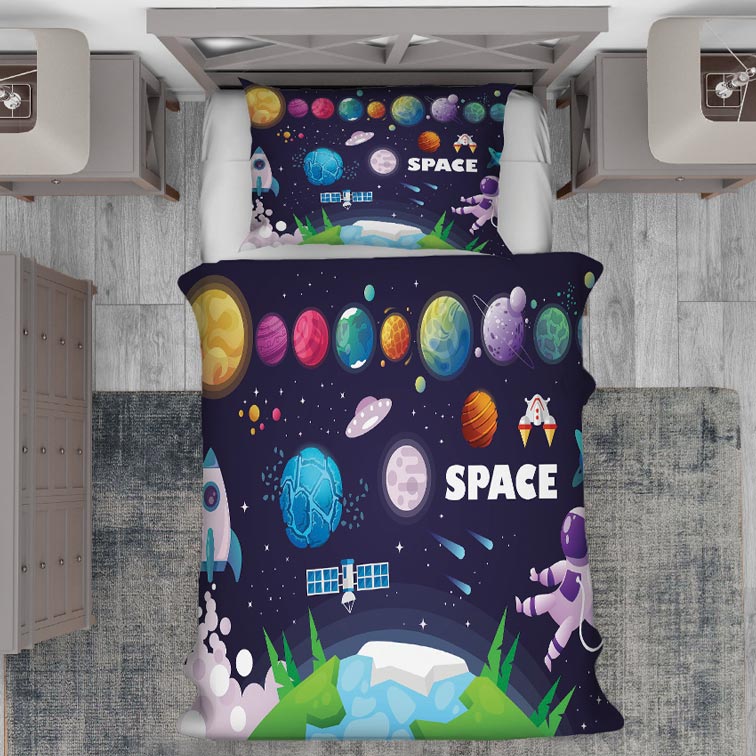 روتختی پسرانه طرح سیاره ها و فضانوزد در آسمان BA-1542