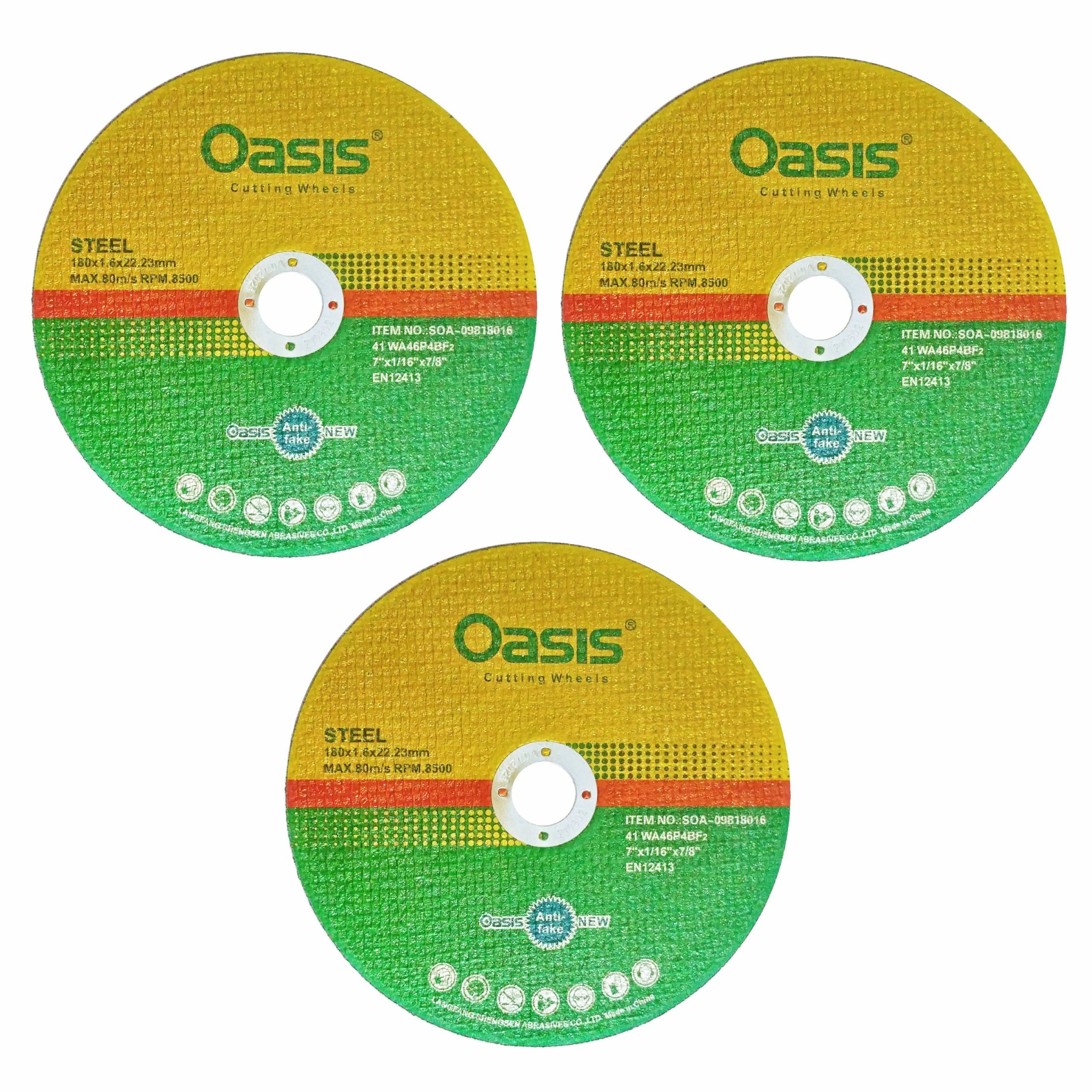 صفحه فرز استیل بر اوسیس مدل 180X1.6 بسته 3 عددی