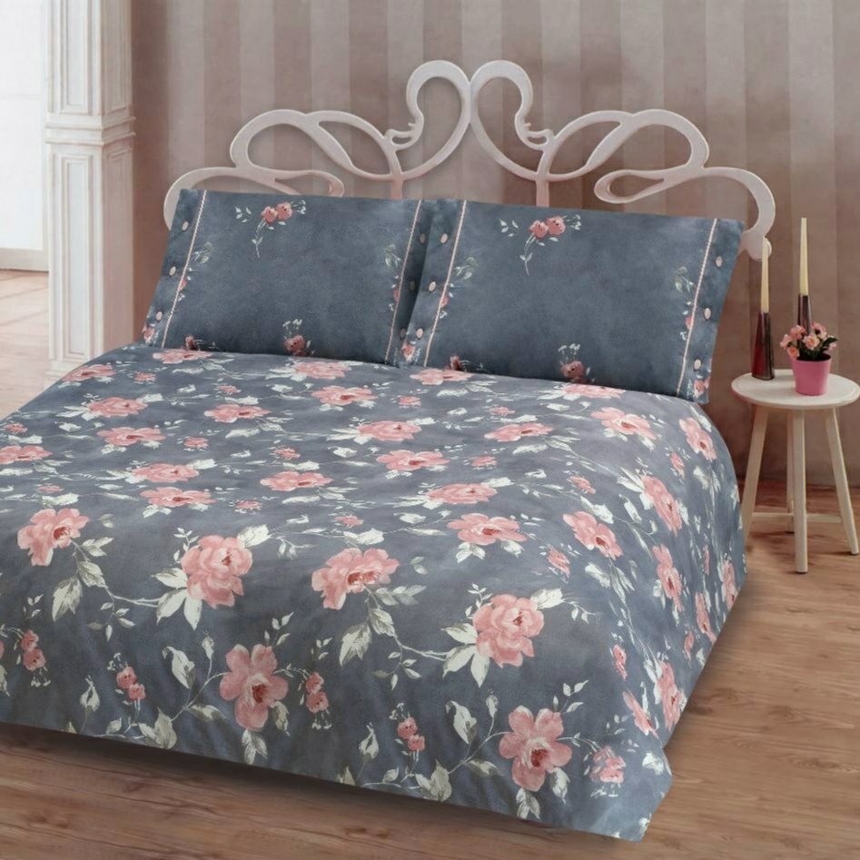 ست لحاف کتان 4 تکه طرح ایزابل (با ملحفه 180*200)