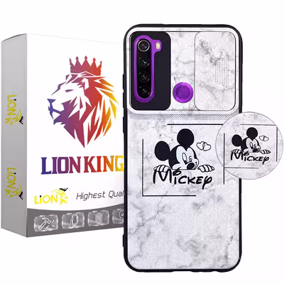 کاور لاین کینگ مدل K Mickep مناسب برای گوشی موبایل شیایومی Redmi Note 8 به همراه پایه نگهدارنده