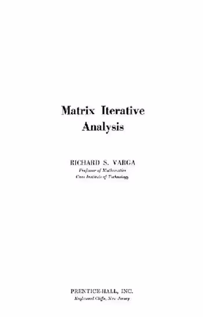 خرید و دانلود نسخه کامل کتاب Matrix iterative analysis