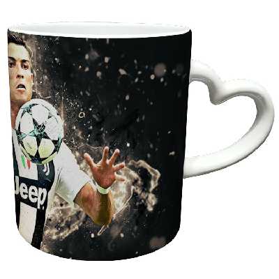 ماگ مدل دسته قلبی طرح رونالدو کد 25