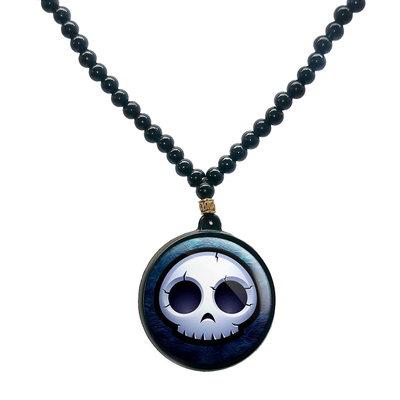 گردنبند پرمانه طرح اسکلت کد pmd.14650 مدل دو طرفه