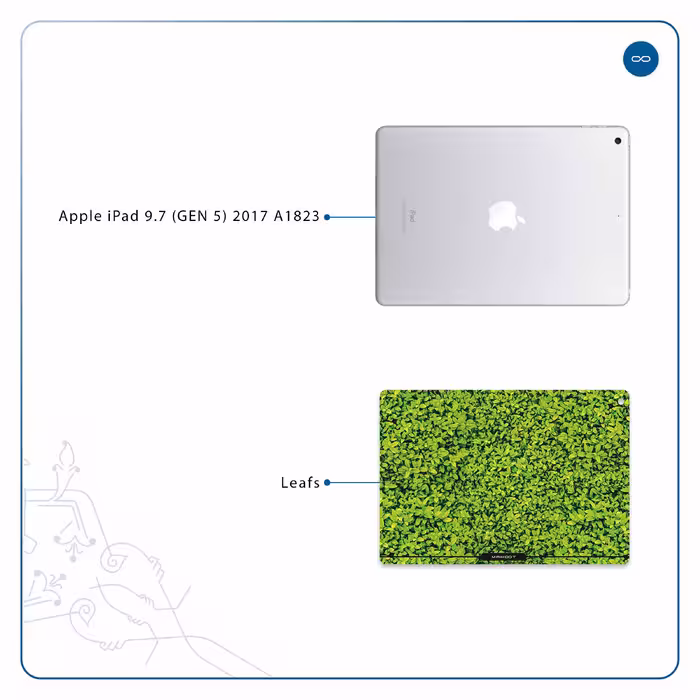 برچسب پوششی ماهوت مدل Leafs مناسب برای تبلت اپل iPad 9.7 (GEN 5) 2017 A1823