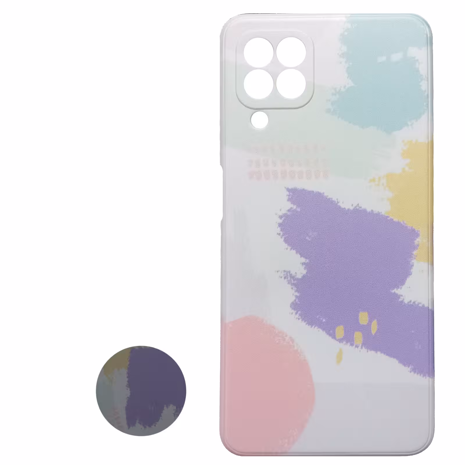 کاور مدل S0666 مناسب برای گوشی موبایل سامسونگ Galaxy A22 4G به همراه پاپ سوکت 