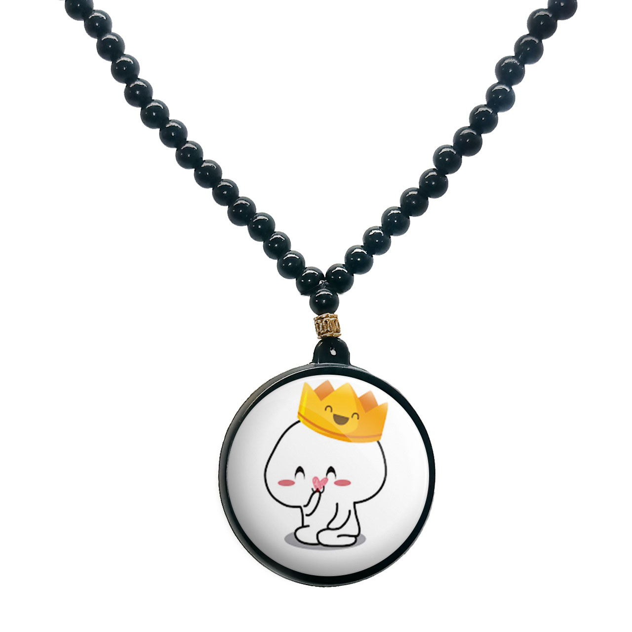 گردنبند پرمانه طرح استیکر کد pmd.7366 مدل دو طرفه