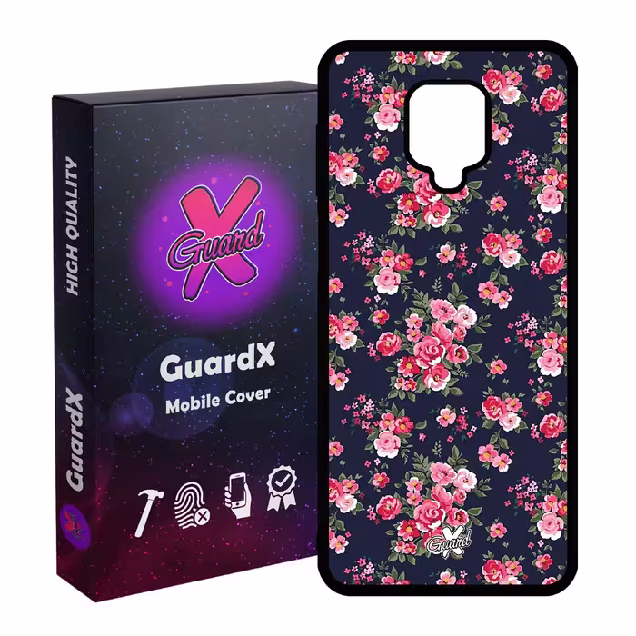کاور گارد ایکس طرح Flower مدل Glass10130 مناسب برای گوشی موبایل شیائومی Redmi Note 9S / Note 9 Pro / Note 9 Pro Max