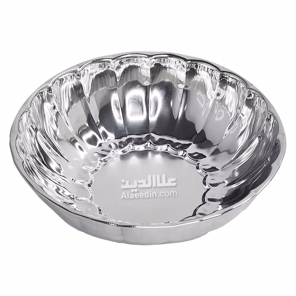 کاسه استیل لب کنگره کاسه استیل آبگوشت خوری طرح جدید سایز 16