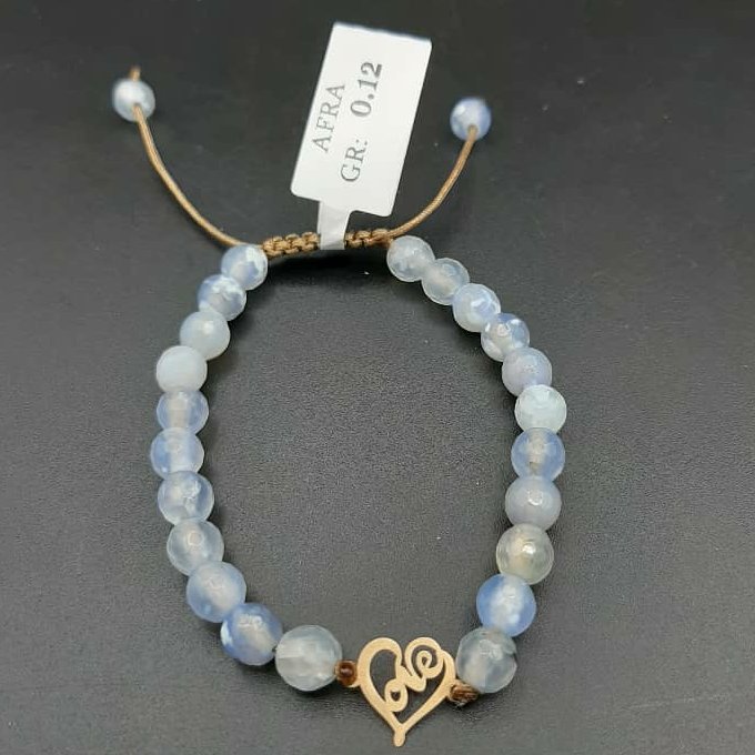 دستبند بند سنگی15وطلا120سوت