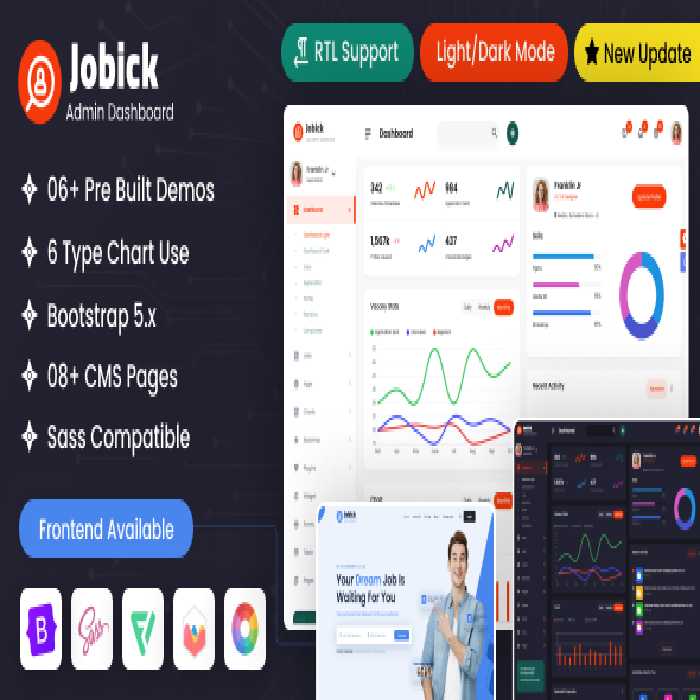 دانلود قالب مدیریتی بوت استرپ Jobick