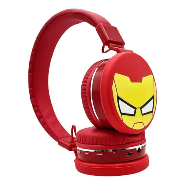 هدفون شارژی عروسکی مرد آهنی Iron Man DR-40