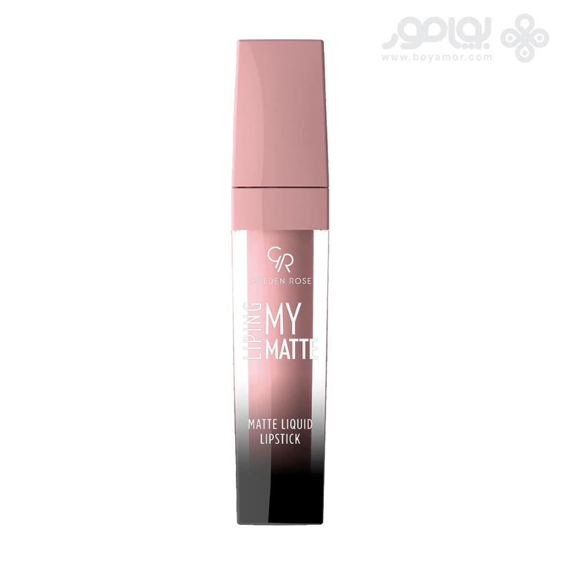رژ لب مایع مات گلدن رز مدل LIPING MY MATTE شماره 01