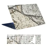 استیکر لپ تاپ توییجین و موییجین طرح Marble کد 56 مناسب برای لپ تاپ 15.6 اینچ به همراه برچسب حروف فارسی کیبورد 