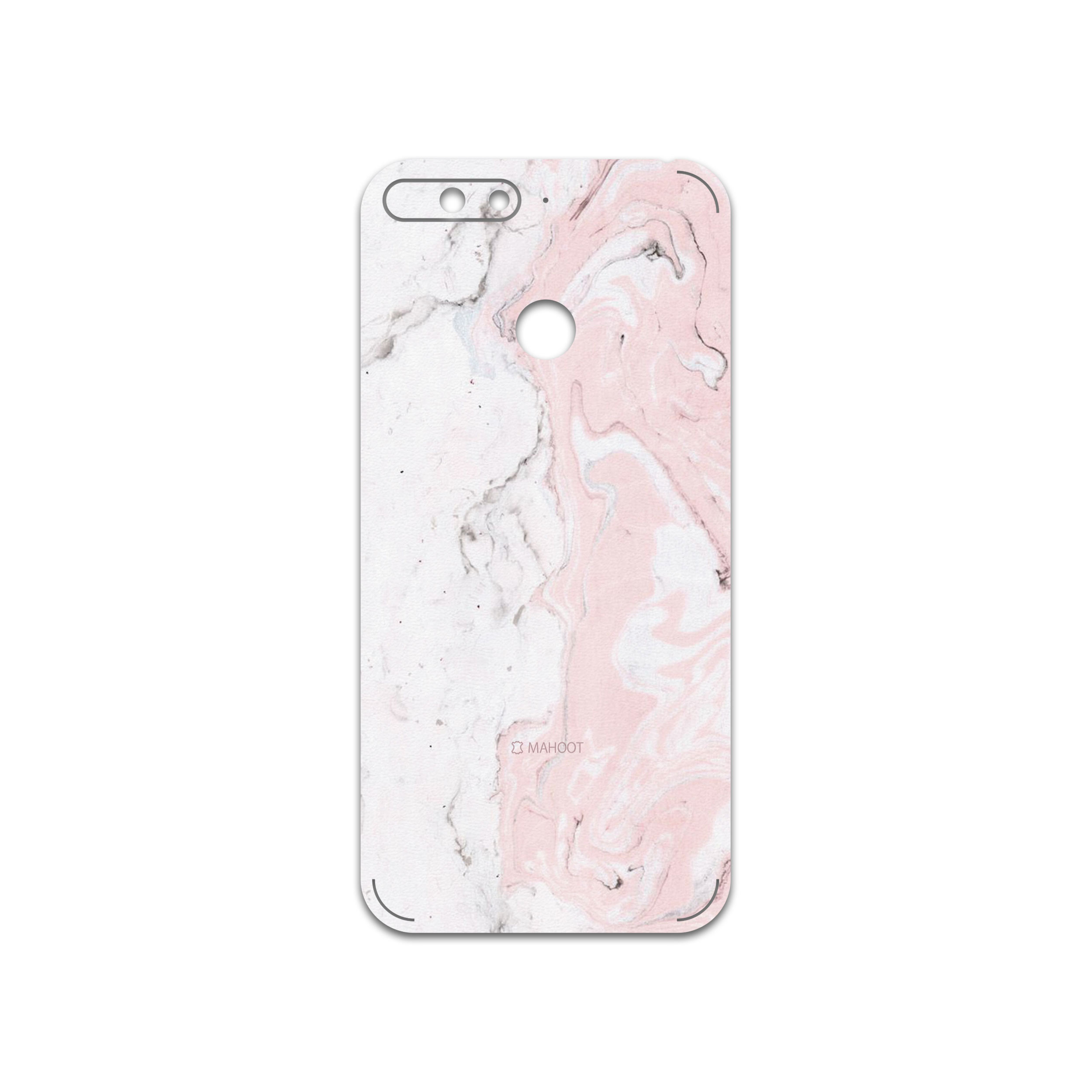 برچسب پوششی ماهوت مدل Blanco-Pink-Marble مناسب برای گوشی موبایل هوآوی Y6 Prime 2018