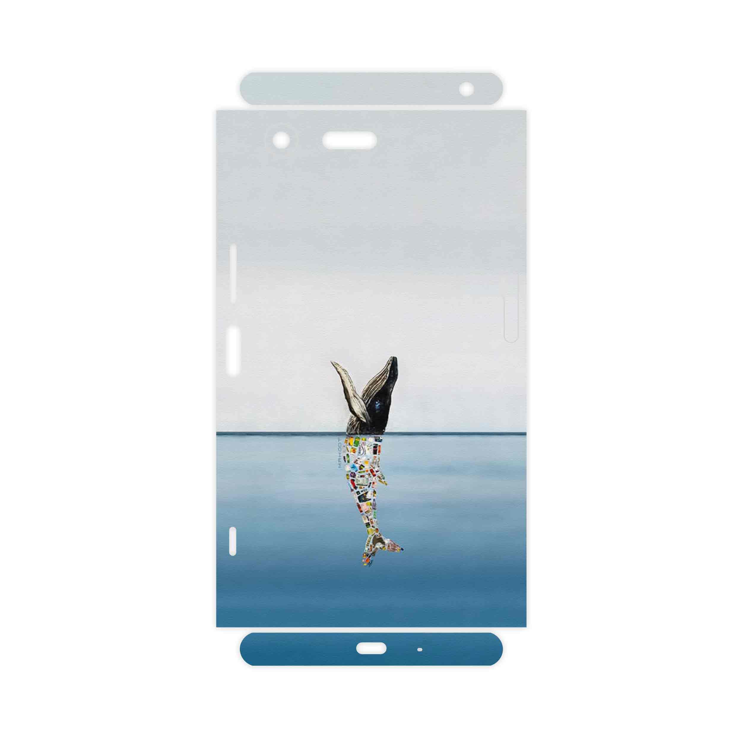 برچسب پوششی ماهوت مدل Collage of Sea Trash-FullSkin مناسب برای گوشی موبایل سونی Xperia XZ Premium