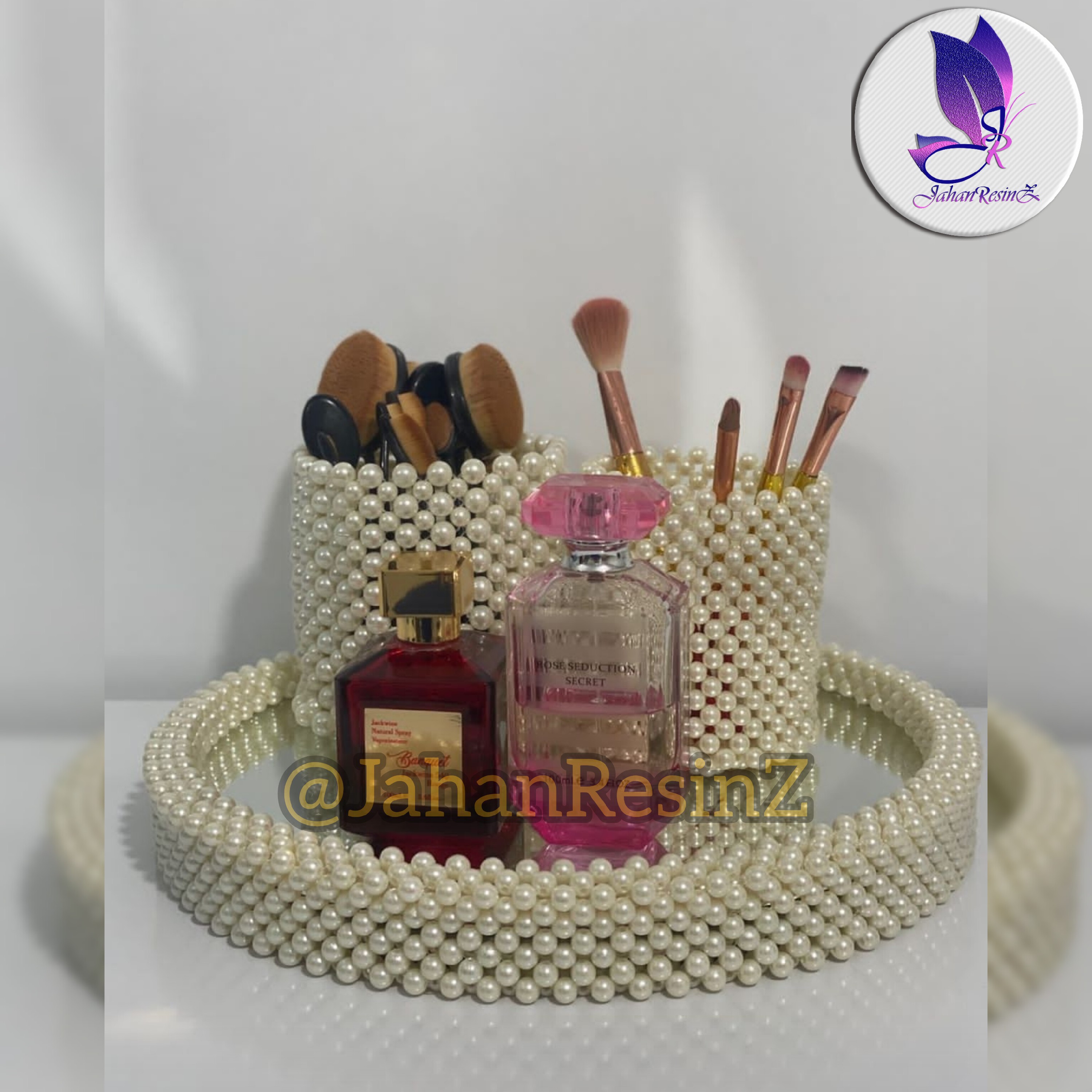 سینی مرواریدی30سانتی با دو باکس مرواریدی 8 و13 سانتی (در سایز مختلف)