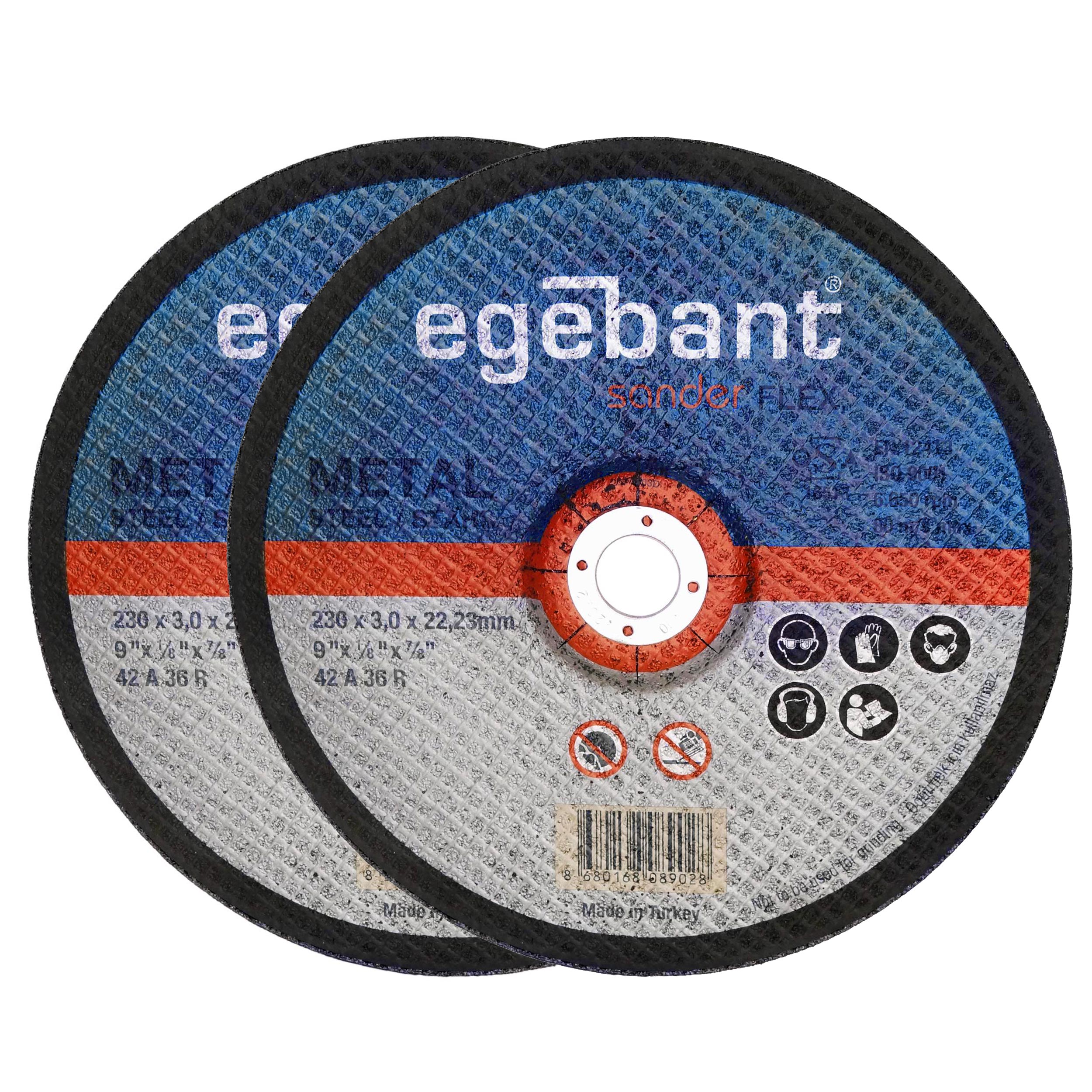  صفحه برش آهن اگبانت مدل ART-230x30-2 سایز 230 میلیمتر مجموعه 2 عددی 