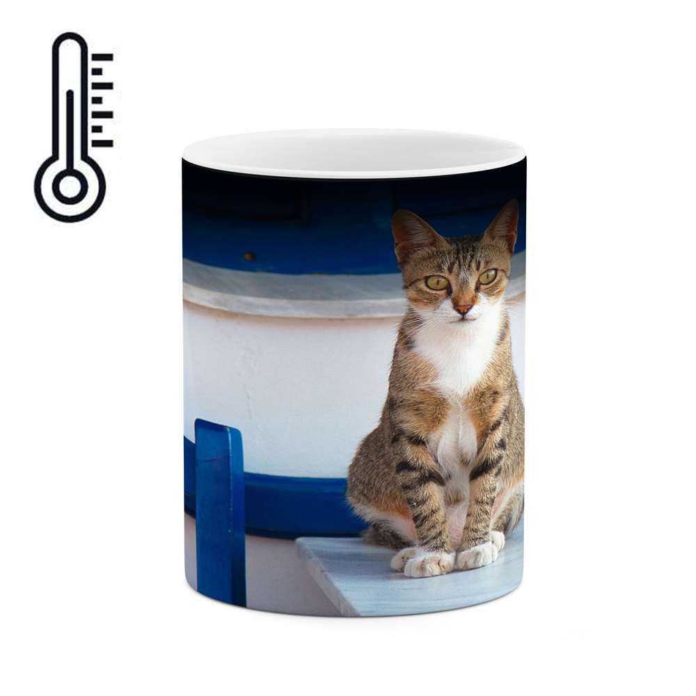 ماگ حرارتی کاکتی طرح گربه مدل mgh16570