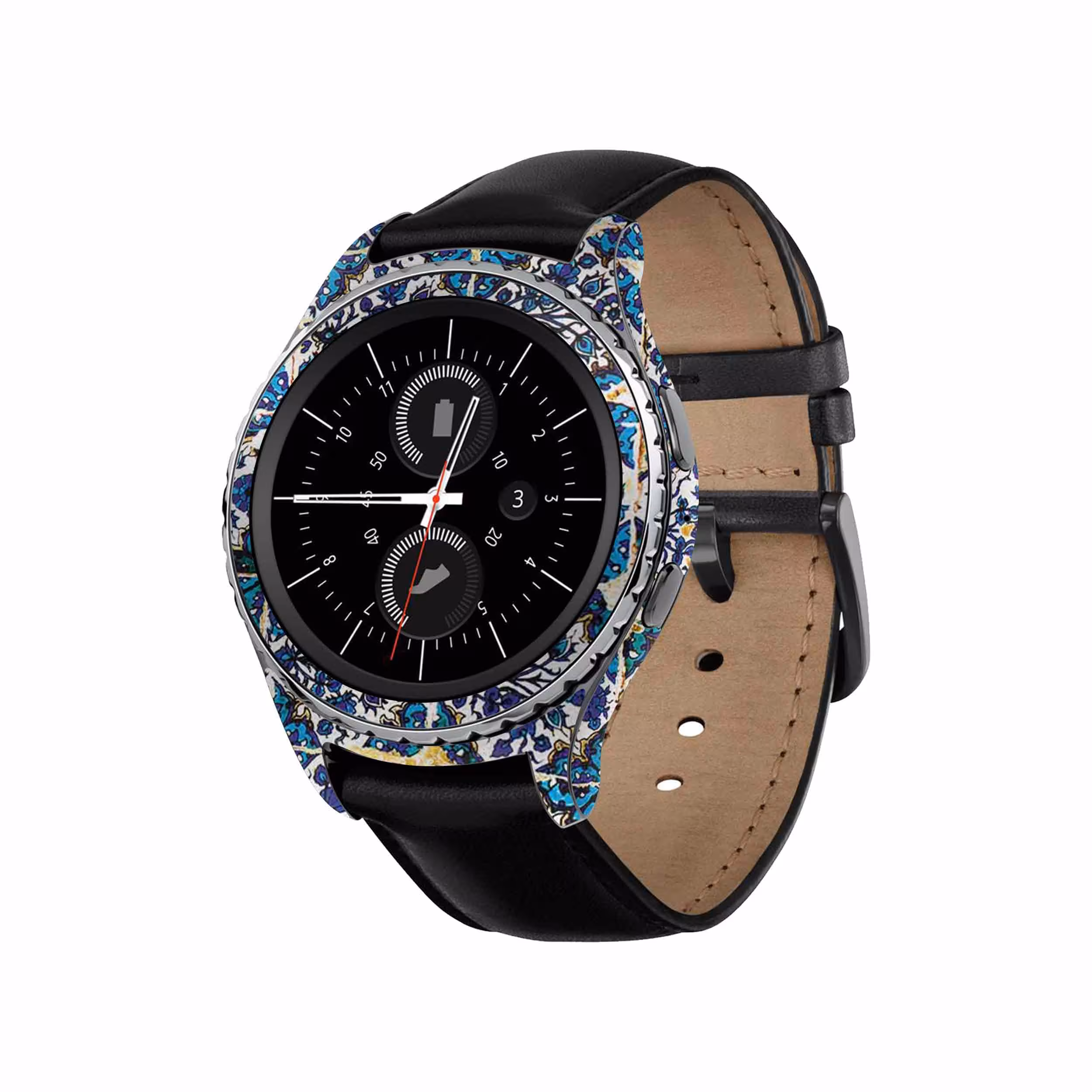 برچسب ماهوت طرح Traditional_Tile مناسب برای ساعت هوشمند سامسونگ Galaxy Gear S2 Classic