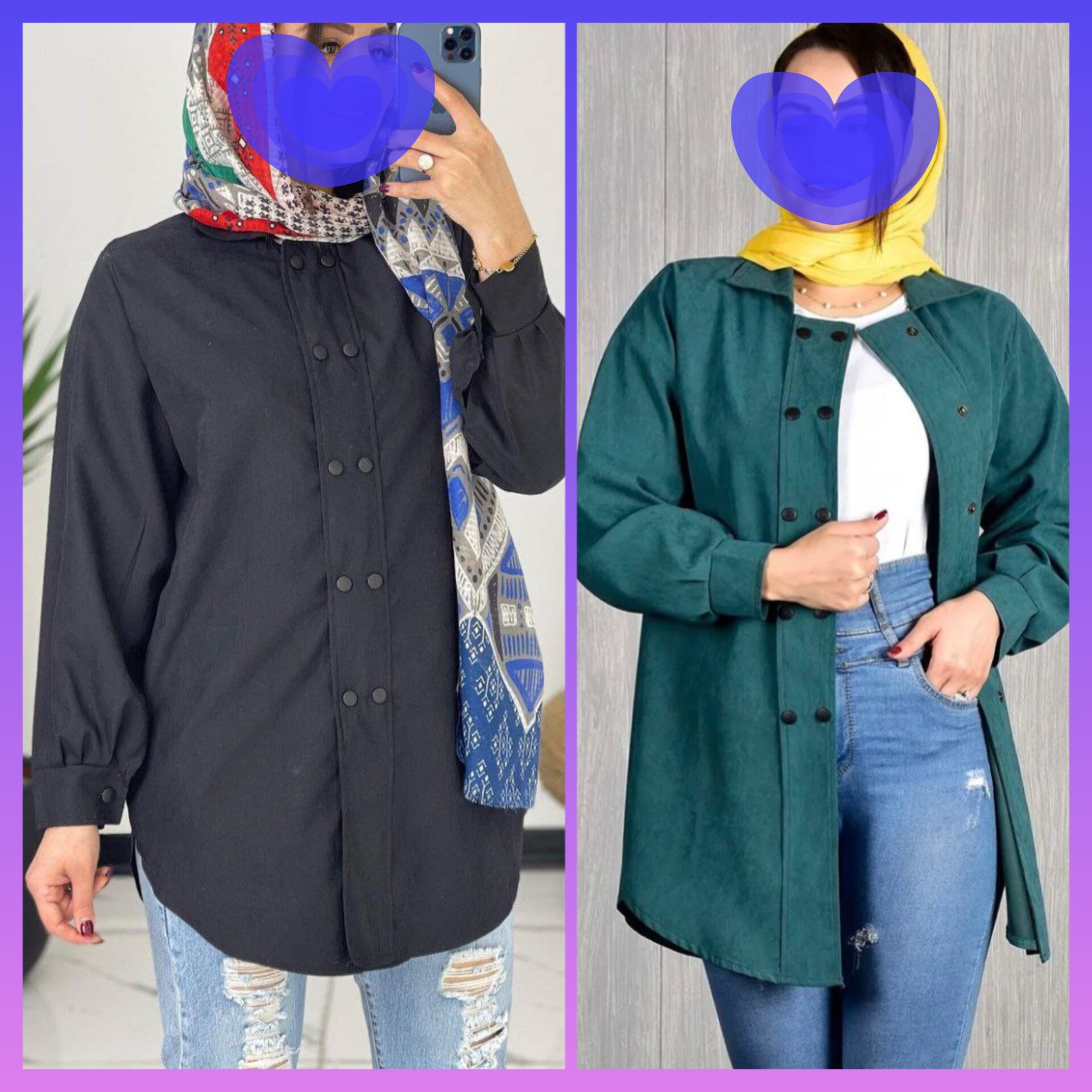 مانتو پاییزه ترنم جنس میکرو قد 85