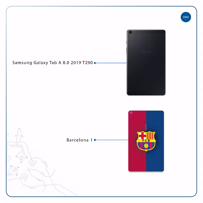 برچسب پوششی ماهوت مدل Barcelona مناسب برای تبلت سامسونگ Galaxy Tab A 8.0 2019 T290