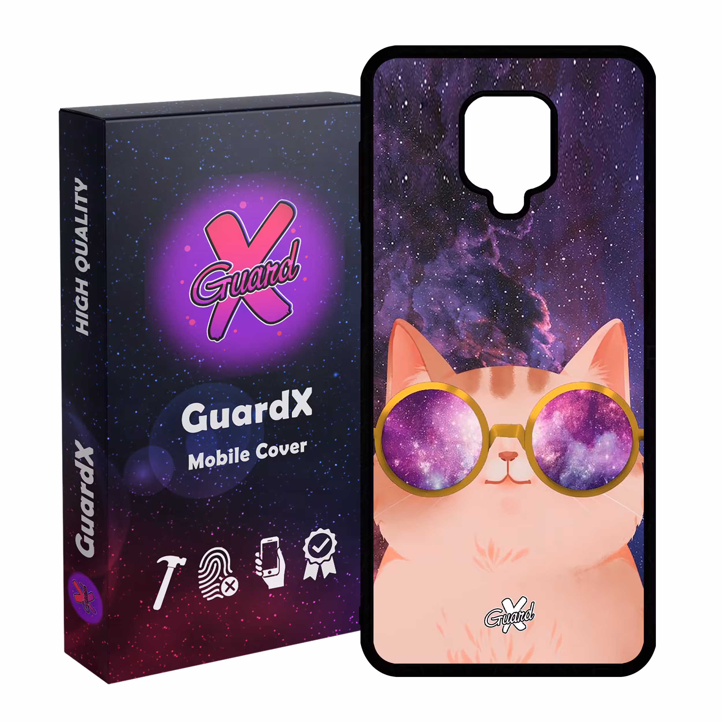 کاور گارد ایکس طرح Cat مدل Glass10078 مناسب برای گوشی موبایل شیائومی Redmi Note 9S / Note 9 Pro / Note 9 Pro Max