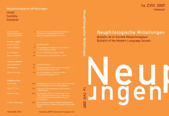 خرید و دانلود نسخه کامل کتاب Neuphilologische Mitteilungen : Bulletin de la Société Néophilologique = Bulletin of the Modern Language Society