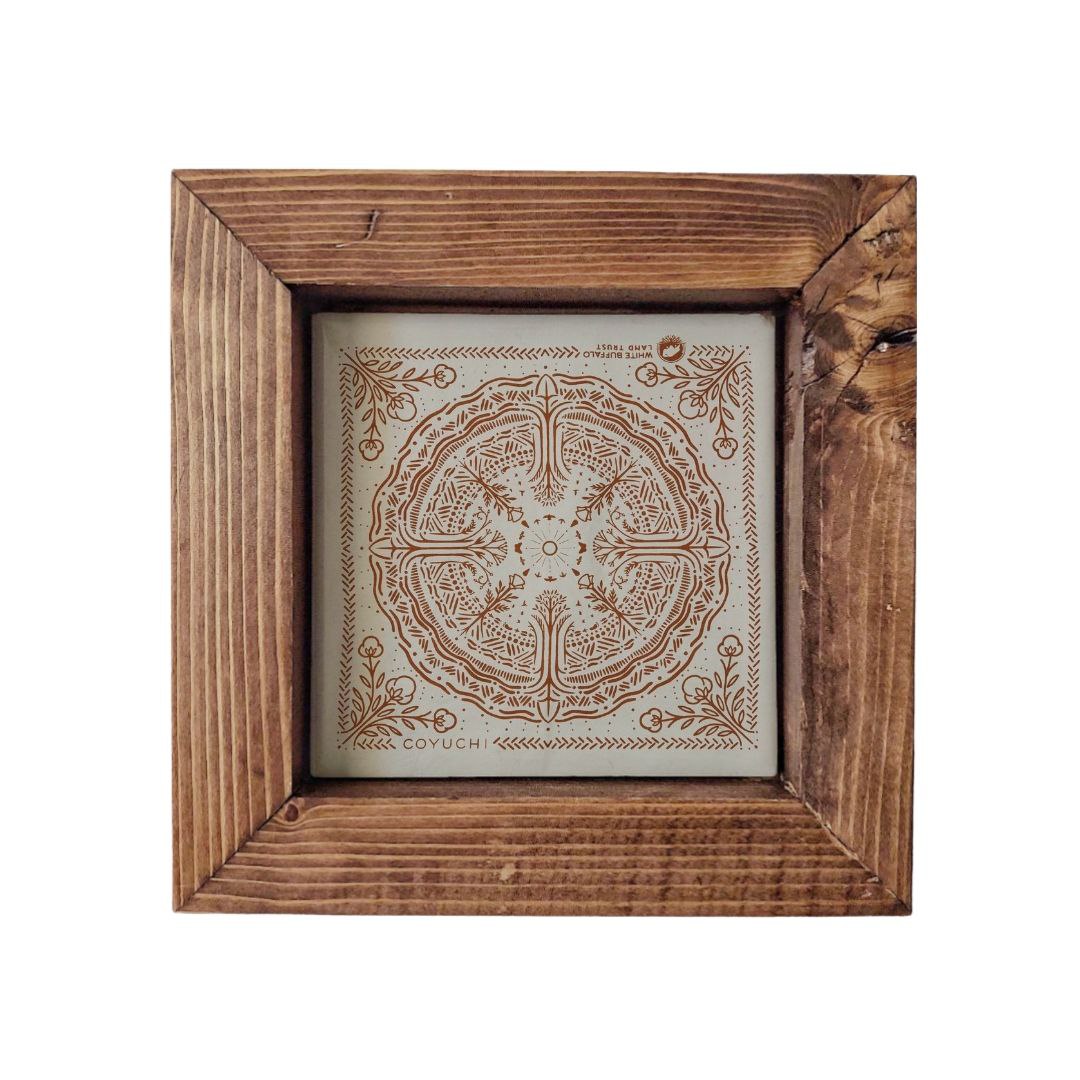 تابلو کاشی گلاک مدل اسلیمی طرح سنتی ایرانی کد FT35