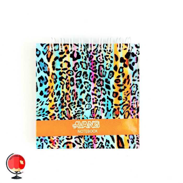 دفترچه 80 برگ سیمی آونگ جلد سخت طرح پلنگی کد 26105