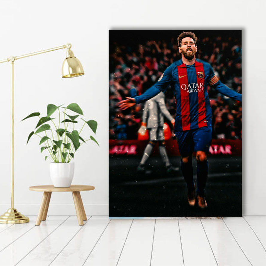 تابلو شاسی گالری استاربوی طرح لیونل مسی مدل فوتبال 073