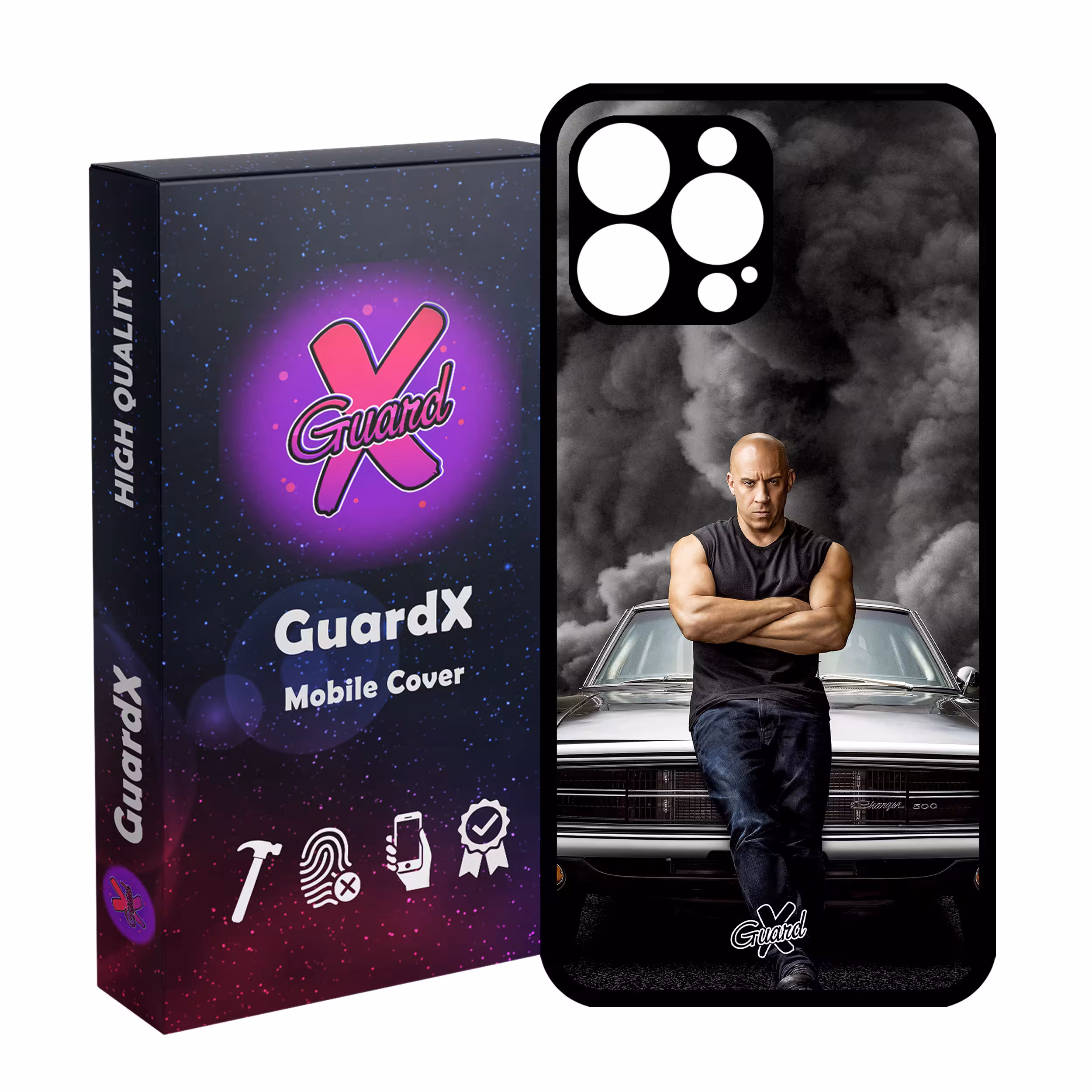 کاور گارد ایکس طرح Vin Diesel مدل Glass10183 مناسب برای گوشی موبایل اپل iPhone 13 Pro Max
