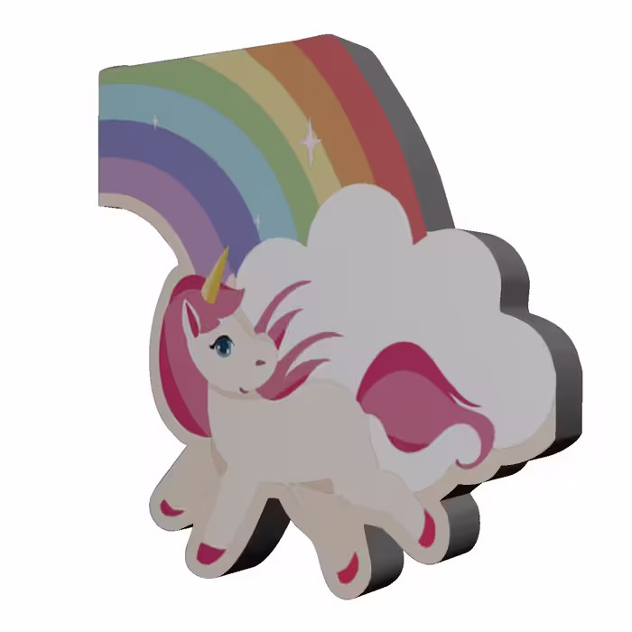 استیکر اسب تک شاخ مدل Unicorn 3