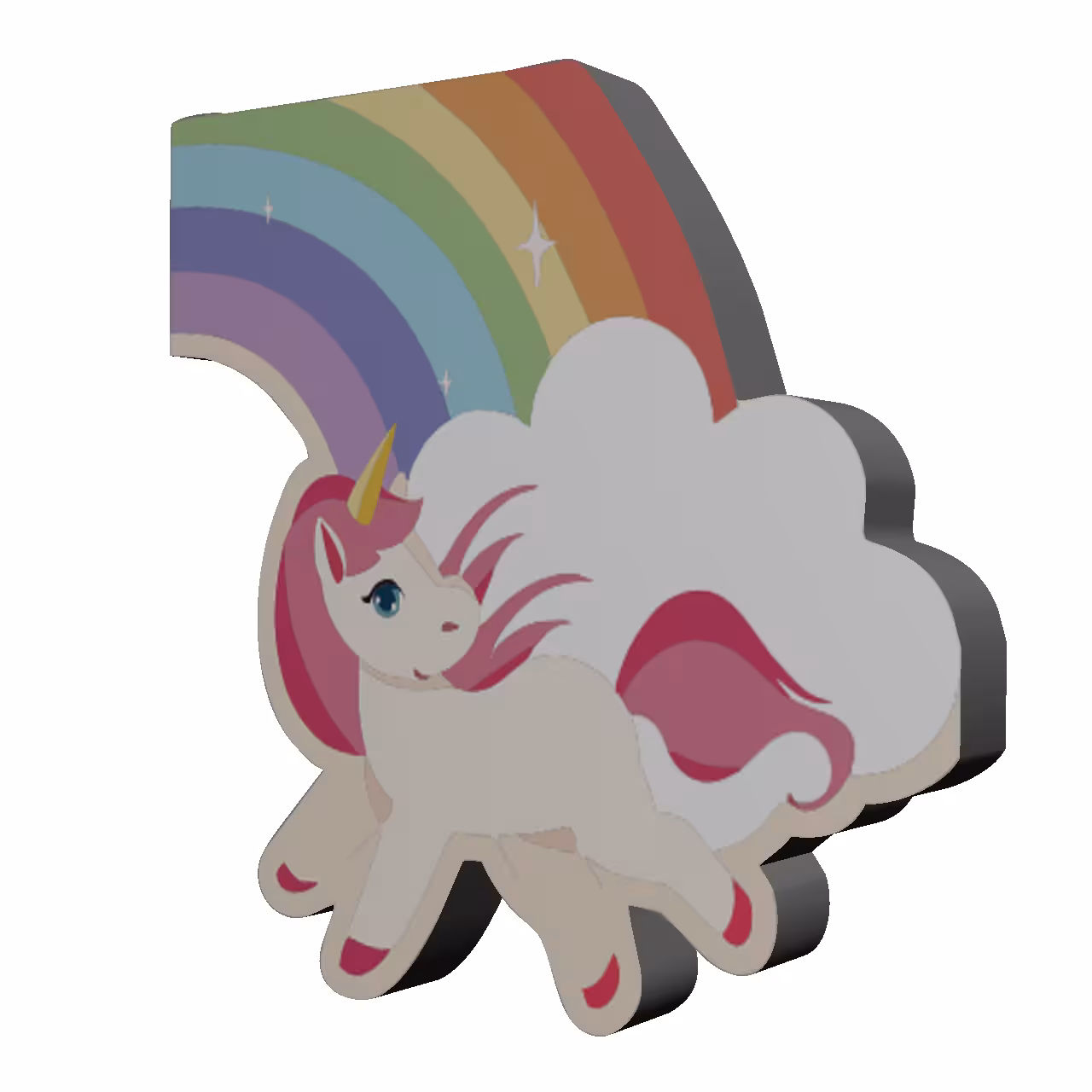 استیکر اسب تک شاخ مدل Unicorn 3