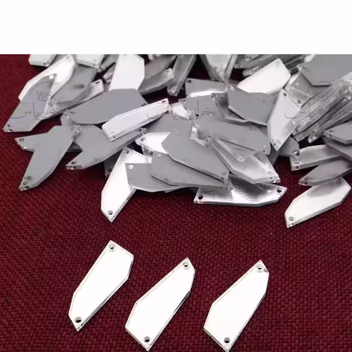 آینه دوختنی،کد10،جنس مولتی استایل،دردو رنگ طلایی و نقره ای،بسته 40تایی،سایز25میلیمتر