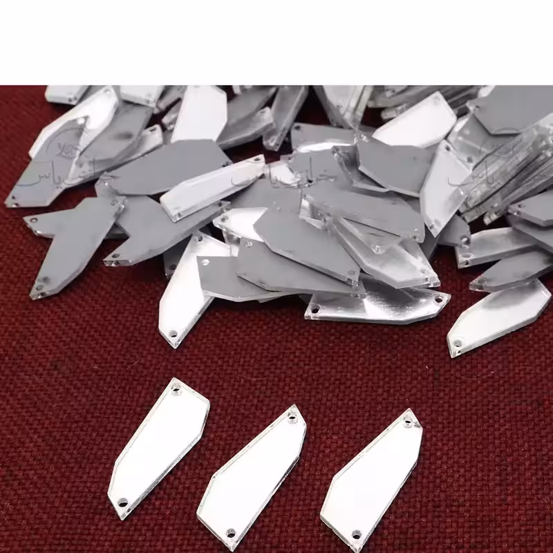 آینه دوختنی،کد10،جنس مولتی استایل،دردو رنگ طلایی و نقره ای،بسته 40تایی،سایز25میلیمتر