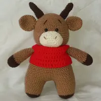 عروسک بافتنی طرح گاو مدل shad1