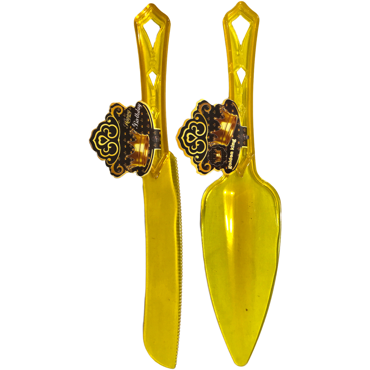 کارد و کفگیر سرو کیک مستر تم طرح تاج