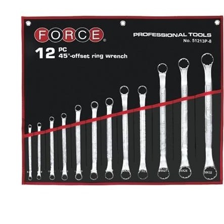 سری آچار دو سر رینگ 12 عددی مدل 51213C برند FORCE