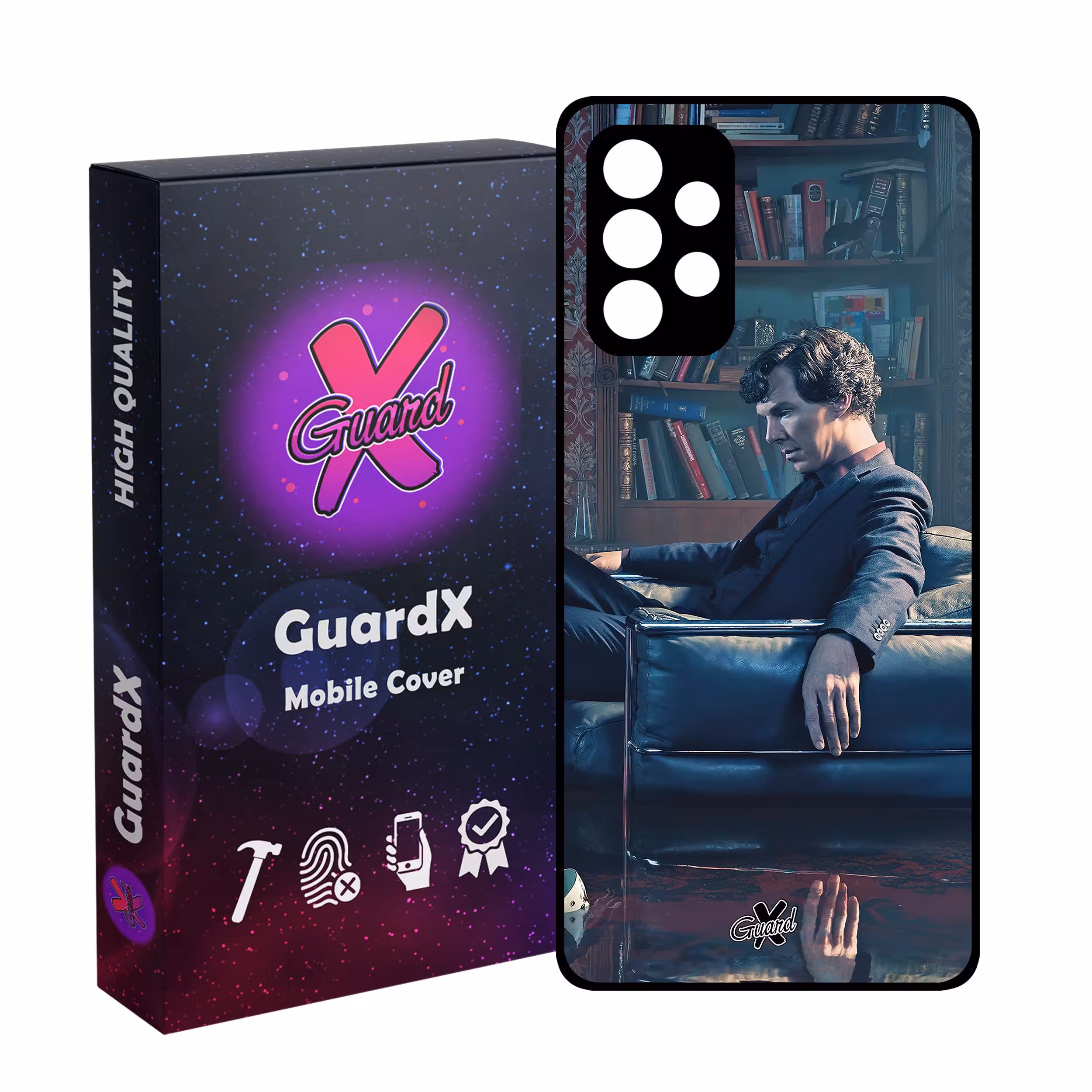 کاور گارد ایکس طرح شرلوک مدل Glass10519 مناسب برای گوشی موبایل سامسونگ Galaxy A52/A52S